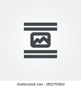 middle image Icon symbol isolated on Gradient background. Vector Illustration