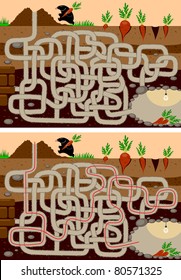 Middle Level Mole Maze For Kids.