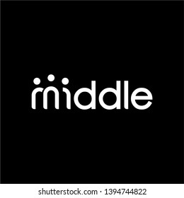 middle logo design inspiration . middle logo template