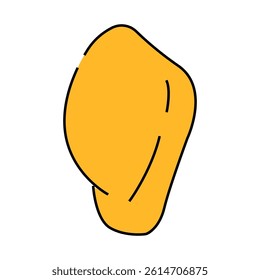middle phalanx line icon vector. middle phalanx sign. isolated symbol illustration