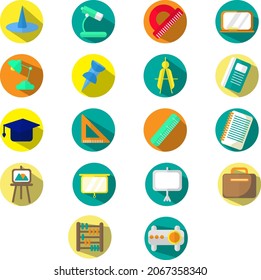 Mittelschulbildung, Illustration, Vektorgrafik, auf weißem Hintergrund.