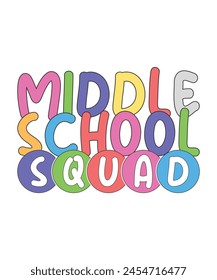 Middle school squad school kid, teacher life school kid kindergarten