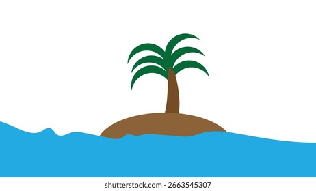 Diseño de fondo de playa en medio del mar 