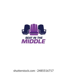 Middle seat logo flat vector design