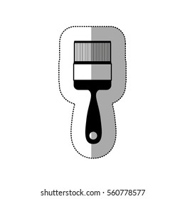 middle shadow sticker monochrome with paint brush