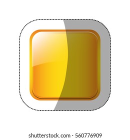 middle shadow sticker in yellow square