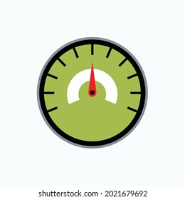 Middle Speed Icon. Speedometer Symbol  - Vector.