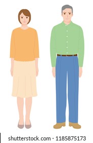 Middle-aged couple with a smile