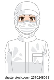 Middle-aged female worker in clean room