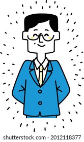 Hombre de mediana edad con traje suave