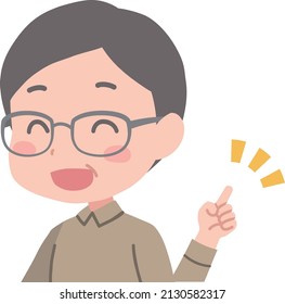 A middle-aged man smiles and makes a suggestion.