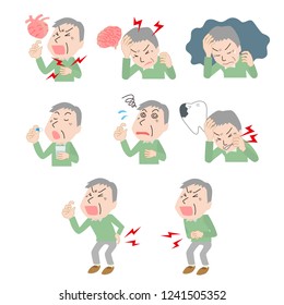 Middle-aged man suffering from pain
