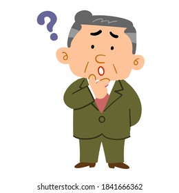 Middle-aged man in a suit that makes you wonder _ whole body
