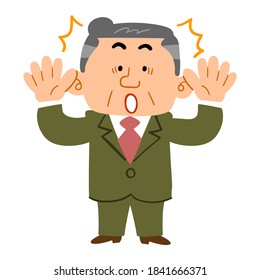 Middle-aged man in a surprising suit_whole body