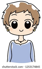 Middle-aged women's illustration