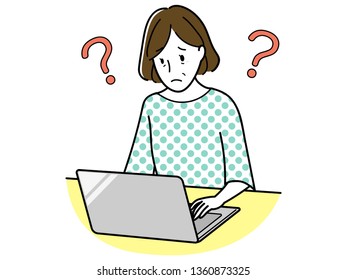 middled aged lady doing PC