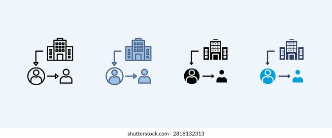 Middleman Multiple Icon Illustration Vector