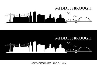 Middlesbrough skyline - vector illustration
