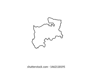 Middlesex County outline map England region United Kingdom state country