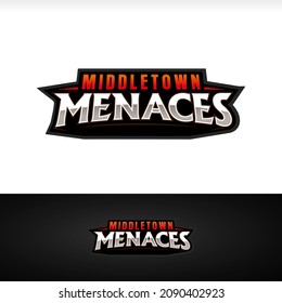 Middletown Menaces typo Text Logo