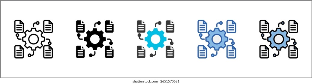 Ilustração de Múltiplos Estilos do Pacote de Ícones do Middleware