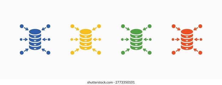 Middleware Icon Set Color Multiple Style Collection Element For Design