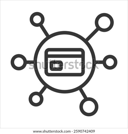 Middleware Outline Icon Vector Illustration