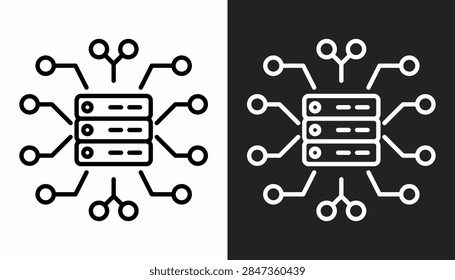 Middleware Platform Icon Set White Style Collection