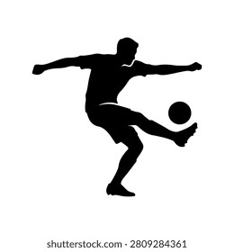 Midfielder Passing Ball Smoothly Forward