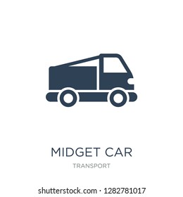 midget car icon vector on white background, midget car trendy filled icons from Transport collection, midget car vector illustration