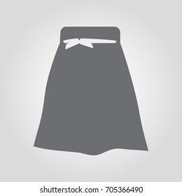 Midi flared skirt vector icon