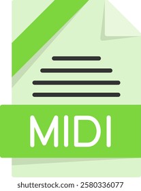 MIDI Flat Style Icon Design