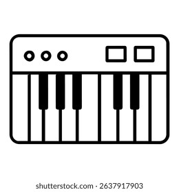 midi keyboard icon on white background vector
Vector line icon musical instruments