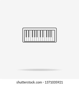 Midi keyboard icon. Vector concept illustration for design.