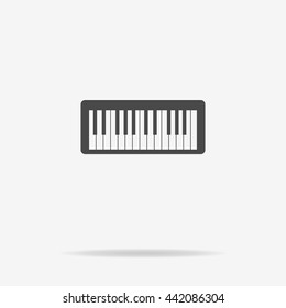Midi keyboard icon. Vector concept illustration for design.