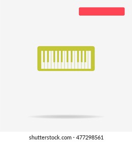 Midi keyboard icon. Vector concept illustration for design.