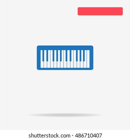 Midi keyboard icon. Vector concept illustration for design.