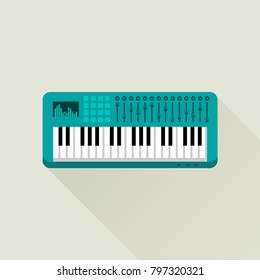 Midi Keyboard Vector Icon