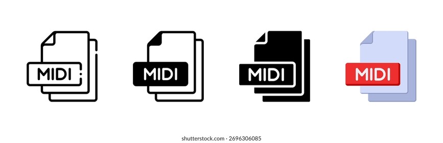 Midi Multi Style Icon Set