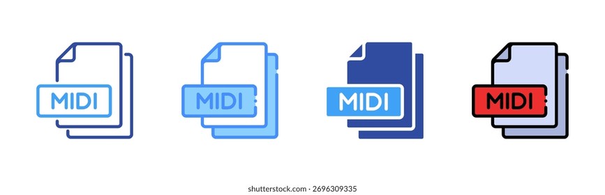 Midi Multi Style Icon Set