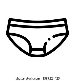 Midi Pants Icon Vector. Outline Midi Pants Sign. Isolated Contour Symbol Illustration