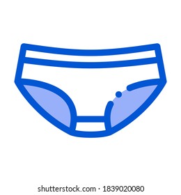 Midi Pants Icon Vector. Outline Midi Pants Sign. Isolated Contour Symbol Illustration