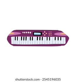 midi synthesizer cartoon. patch filter, sequencer lfo, envelope arpeggiator midi synthesizer sign. isolated symbol vector illustration