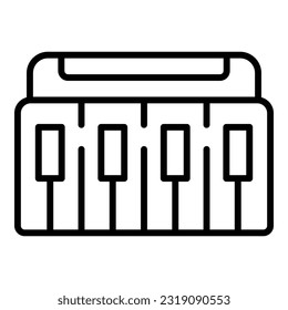 Midi synthesizer icon outline vector. Dj music. Audio instrument