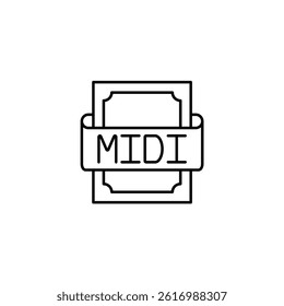 Midi vector line icon icons design