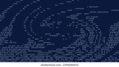 Mittelweg, Vektorhintergrund mit zufälligen Codes. Künstliche Intelligenz, die Bilder aus textlichen Beschreibungen erstellt. Hintergrund aus dem Code