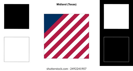 Condado de Midland (Texas) conjunto de mapas esquemáticos
