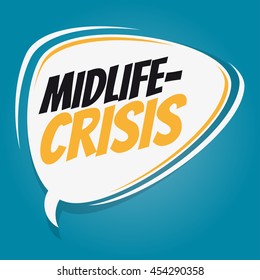 midlife-crisis retro speech balloon