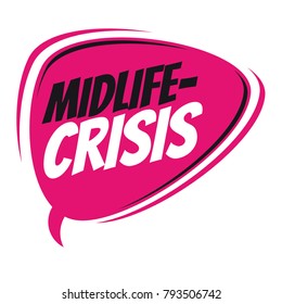 midlife-crisis retro speech balloon