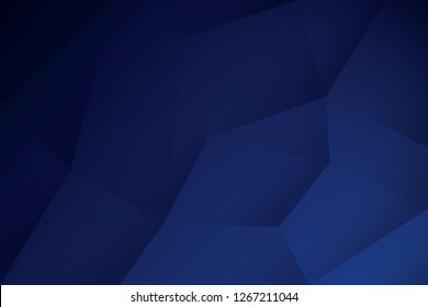 Midnight blue color, polygon abstract geometric background. Vector, illustration.